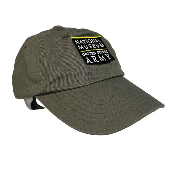 National Museum United States Army Mens Cloth Baseball Hat Green Adjustable - Picture 2 of 9